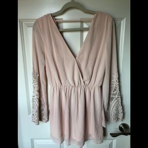 Forever 21 Dusty Pink Bell Sleeved Romper